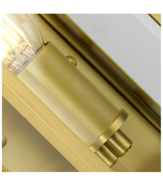 Applique da esterno Holborn Vetro trasparente, Ottone Ottone spazzolato