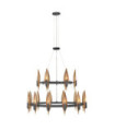 Suspension Hinkley Aluminium,résine,acier Noir de carbone avec or de luxe