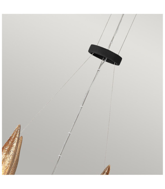 Suspension Hinkley Aluminium,résine,acier Noir de carbone avec or de luxe