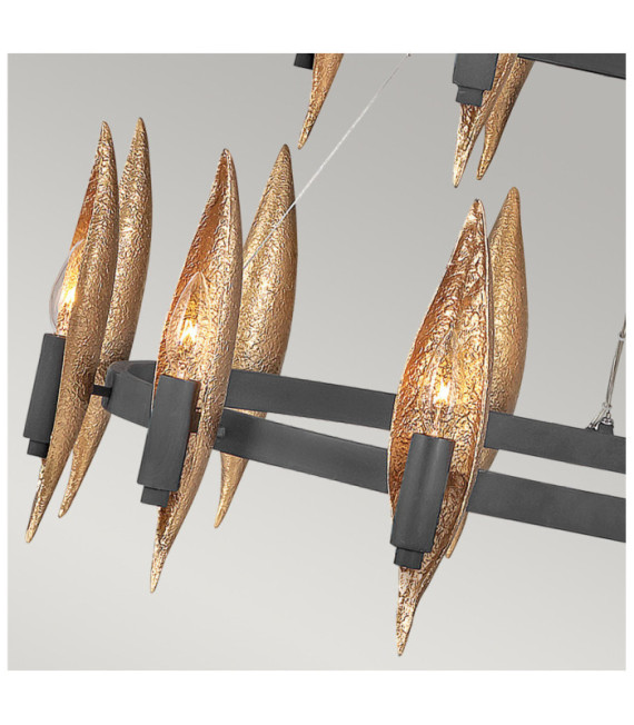 Hinkley Pendant Light Aluminum,resin,steel Carbon black with luxury gold