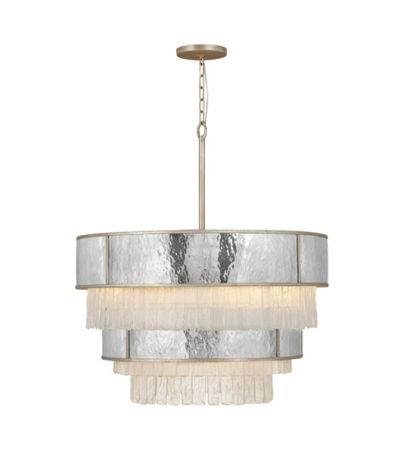 Suspension Hinkley Acier inoxydable,cristal L'or champenois
