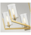 Suspension Kichler Acier,Verre Transparent Laiton naturel brossé