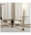 Suspension Kichler Verre cannelé transparent,acier Nickel poli