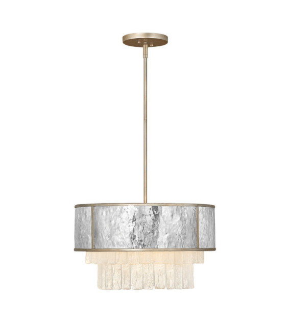 Suspension Hinkley Acier inoxydable,cristal L'or champenois