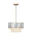 Hinkley pendant light Stainless steel, crystal Champagne gold