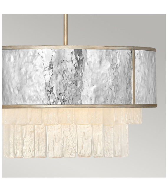 Suspension Hinkley Acier inoxydable,cristal L'or champenois