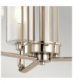Suspension Kichler Verre cannelé transparent,acier Nickel poli