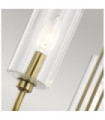 Kichler pendant light Clear fluted glass, steel Brushed natural brass