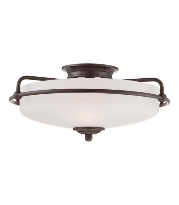 Quoizel Ceiling Light Opal Glass, Palladian Bronze Steel
