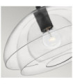 Hinkley pendant light Aluminum, transparent glass, steel Black