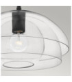 Hinkley pendant light Aluminum, transparent glass, steel Black