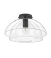 Suspension Hinkley Aluminium,verre transparent,acier Noir