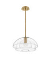 Hinkley pendant light Aluminum, transparent glass, steel Brass Heritage