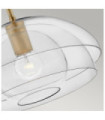 Suspension Hinkley Aluminium,verre transparent,acier Laiton Héritage