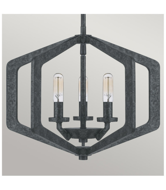 Suspension Quoizel Acier Vieux Noir