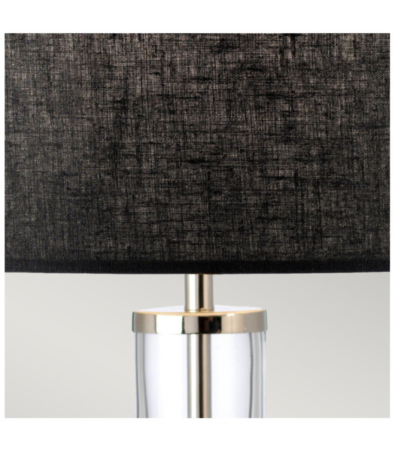 Lampe de table Orb Verre,Acier,Faux Lin Nickel poli