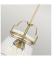 Quoizel pendant light Transparent grained glass, steel Patinated brass