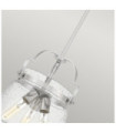 Suspension Quoizel Verre grainé transparent,acier Chrome poli