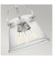 Quoizel pendant light Transparent grained glass, polished chrome steel