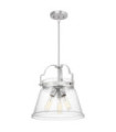 Suspension Quoizel Verre grainé transparent,acier Chrome poli