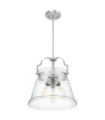 Quoizel pendant light Transparent grained glass, polished chrome steel
