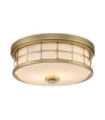 Quoizel Ceiling Light Opal Glass, Steel, Painted Natural Brass