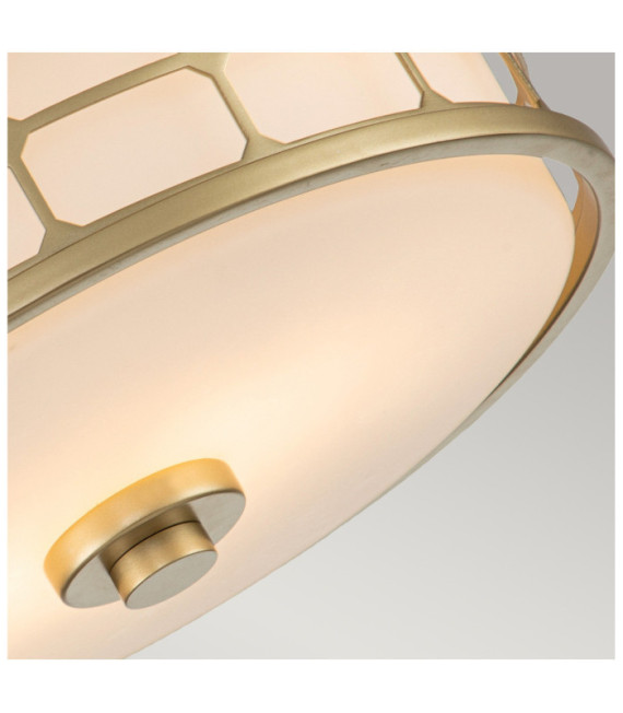 Quoizel Ceiling Light Opal Glass, Steel, Painted Natural Brass