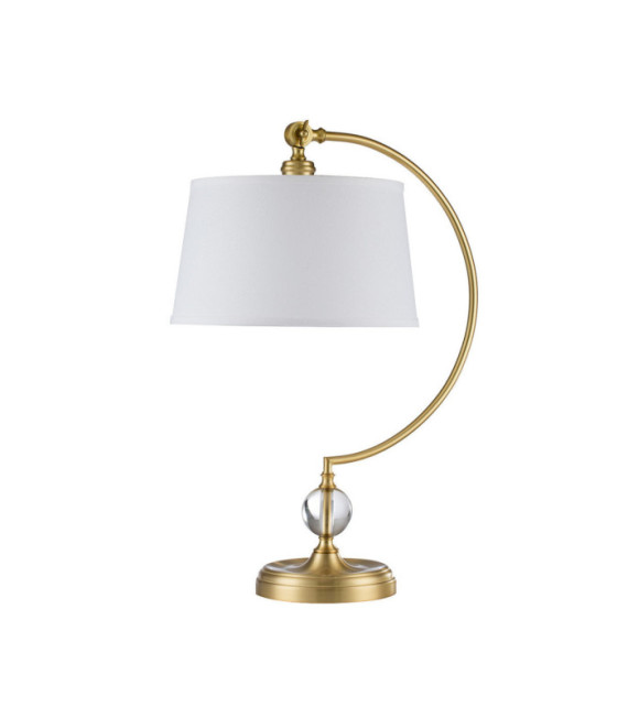 Lampada da tavolo Quoizel Vetro, Acciaio, Ottone Spazzolato Lino