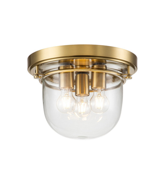 Quoizel Ceiling Light Glass, Steel Brushed Brass