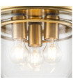 Quoizel Ceiling Light Glass, Steel Brushed Brass