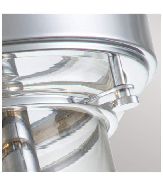 Quoizel Ceiling Light Glass, Polished Chrome Steel