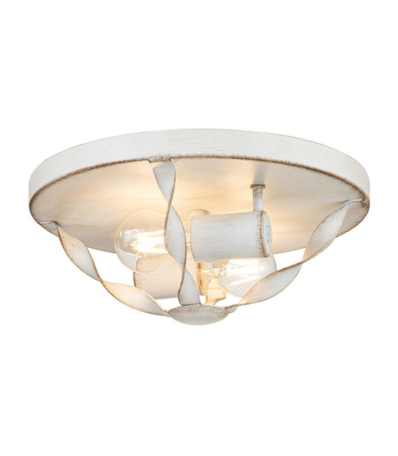 Plafonnier Quoizel Acier Blanc vieilli