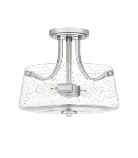 Plafonnier Quoizel Verre,Acier Nickel poli