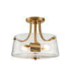 Plafonnier Quoizel Verre,Acier Laiton brossé