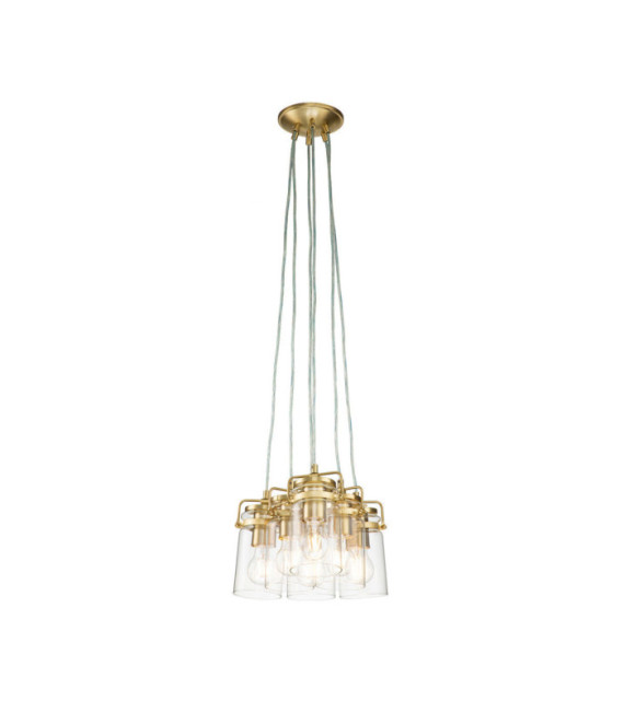 Kichler pendant light Clear glass, steel Brushed brass