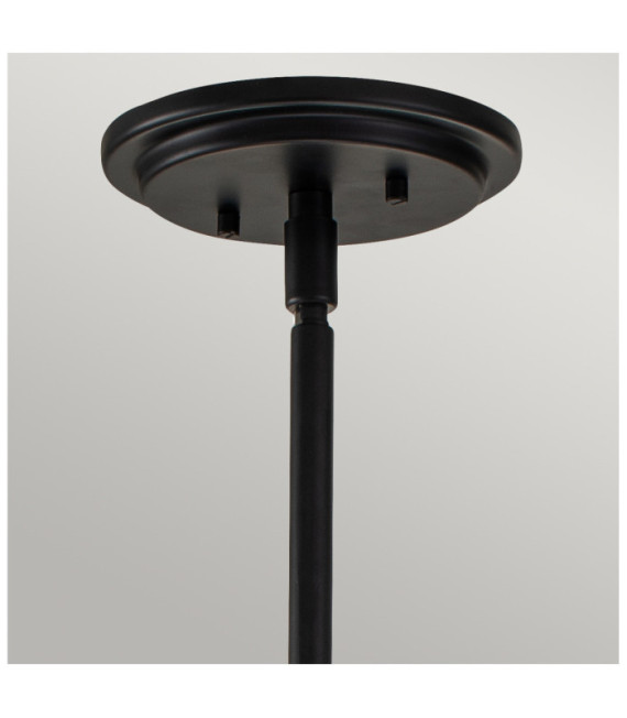 Suspension Hinkley Verre grainé transparent,acier Noir