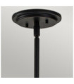 Suspension Hinkley Verre grainé transparent,acier Noir