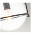 Suspension Hinkley Verre grainé transparent,acier Noir