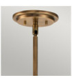Hinkley pendant light Clear grained glass, Heritage Brass steel