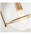 Hinkley pendant light Clear grained glass, Heritage Brass steel