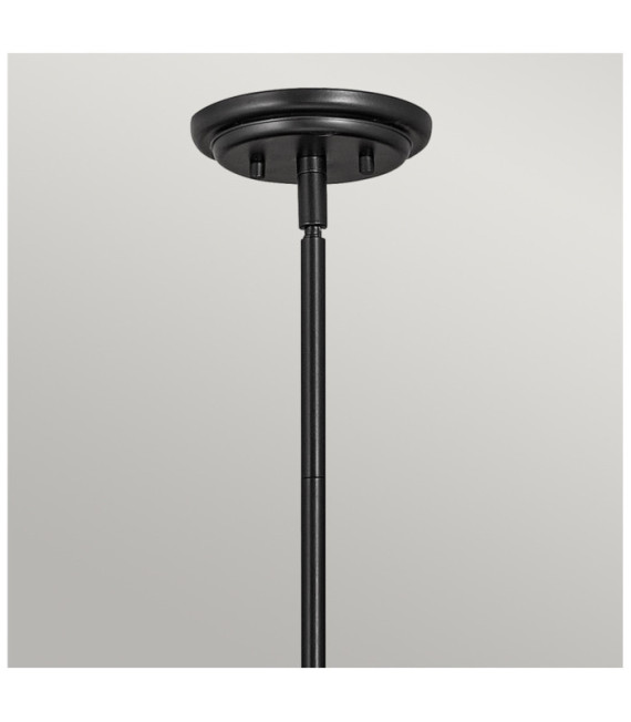 Colgante Hinkley Acero, Vidrio Opal Negro