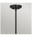 Hinkley Pendant Steel, Black Opal Glass