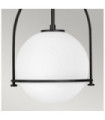 Suspension Hinkley Acier,Verre Opale Noir