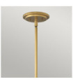 Hinkley Pendant Light Steel, Opal Glass, Heritage Brass