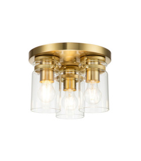 Kichler ceiling light Clear glass, steel Brushed brass