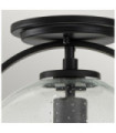 Plafonnier Hinkley Verre grainé transparent,acier Noir