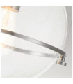 Plafonnier Hinkley Verre grainé transparent,acier Nickel brossé