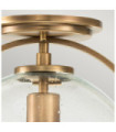 Hinkley ceiling light Transparent grained glass, steel Brass Heritage