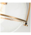 Hinkley ceiling light Transparent grained glass, steel Brass Heritage