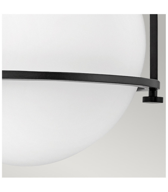 Hinkley Ceiling Light Steel, Black Opal Glass